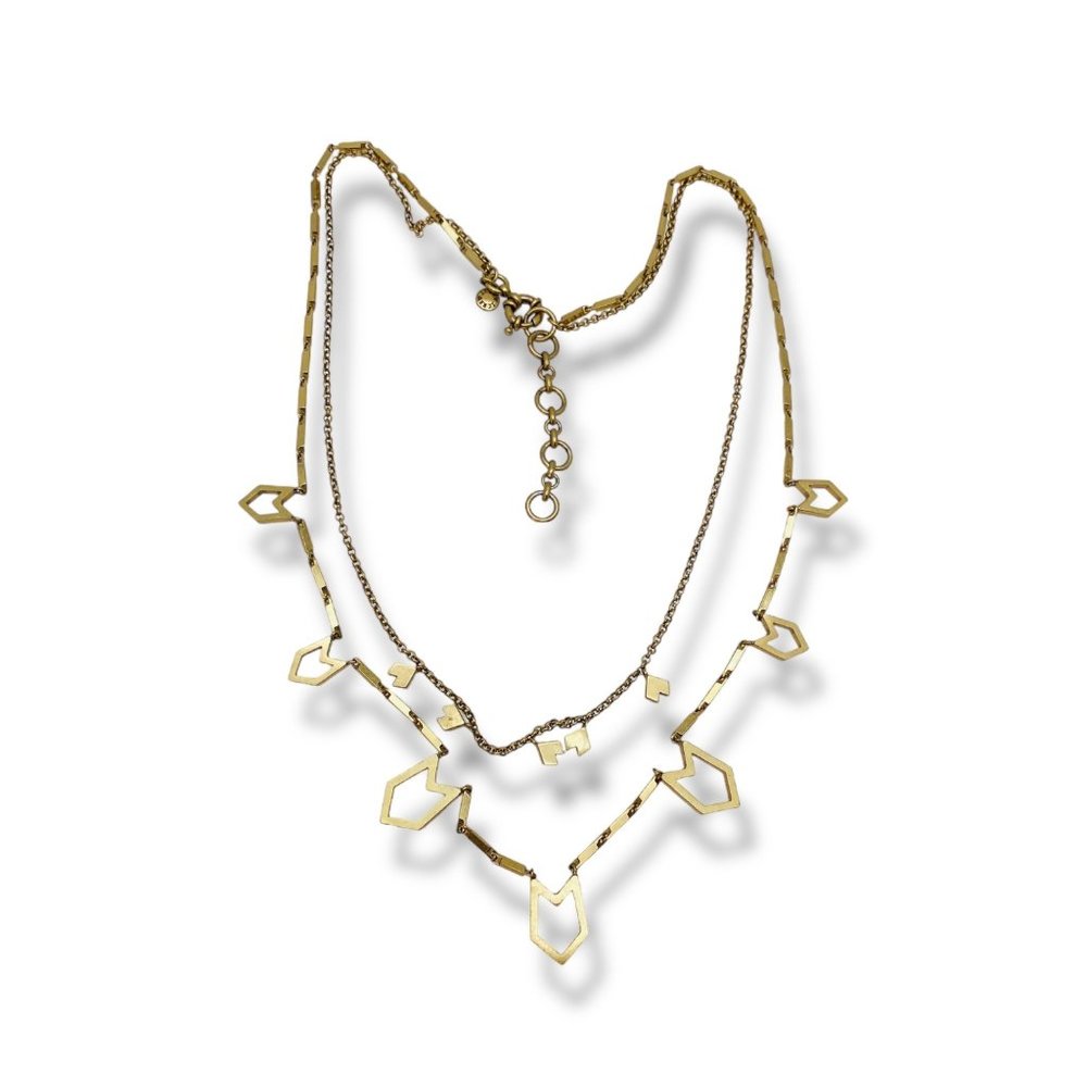 J Crew Dainty Layered Arrowhead Necklace